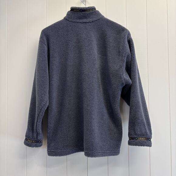 VTG Title Nine Sports Athleisure Aztec Trail Sherpa Fleece Jacket Size M 1/4 Zip - Picture 2 of 8